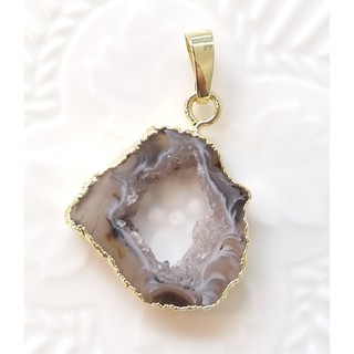 Ruby寶石水晶 天然晶簇瑪瑙水晶吊墜 項鍊