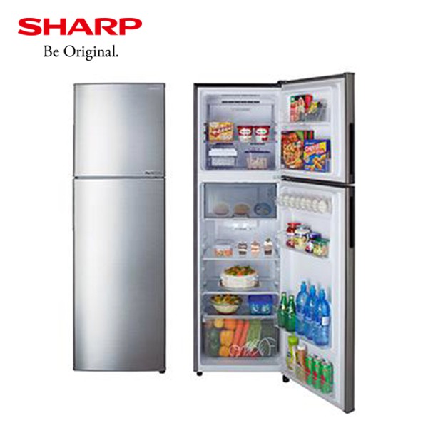 SHARP 夏普- 雙門253L變頻電冰箱(鋼板) SJ-HY25-SL 含基本安裝+舊機回收 大型配送