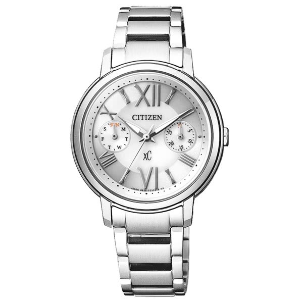 【CITIZEN xC】甜美教主時尚女錶-銀(FD1090-54A)