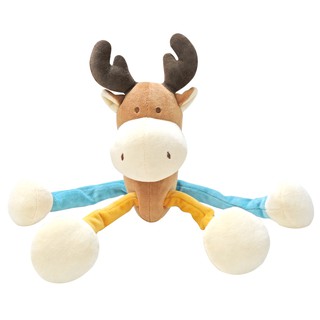 美國miYim有機棉瑜珈娃娃-繽紛麋鹿 寶寶安撫玩具 安心無毒 新生兒適用 彌月送禮 獨創可拉動 邏輯訓練感統發展 現貨
