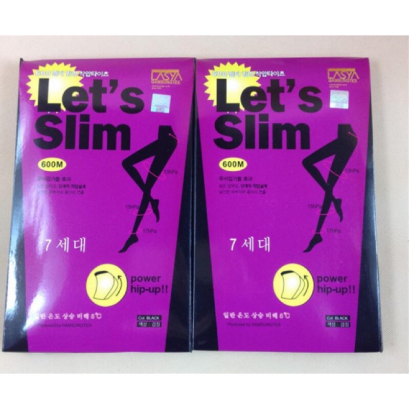 現貨😍韓國 正品Let`s Slim連褲襪 瘦腿襪( 600d )黑色壓力提臀瘦腿