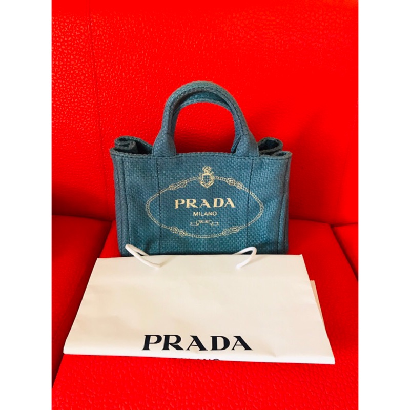 全新商品 PRADA丹寧布包