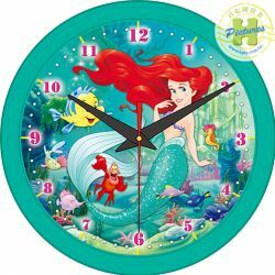 【台灣正版授權】迪士尼公主-小美人魚時鐘拼圖168片-D006