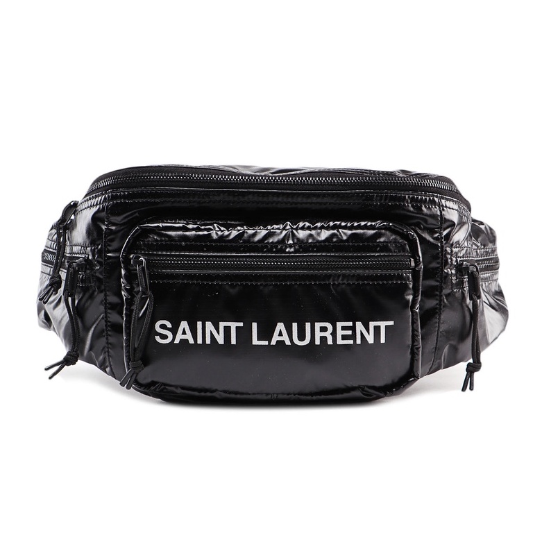 Saint Laurent 581375 聖羅蘭 YSL NUXX Logo PVC 腰包  黑色