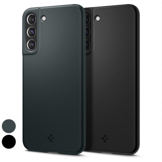 Spigen/Galaxy S22系列超薄手機殼-黑色,綠色修身