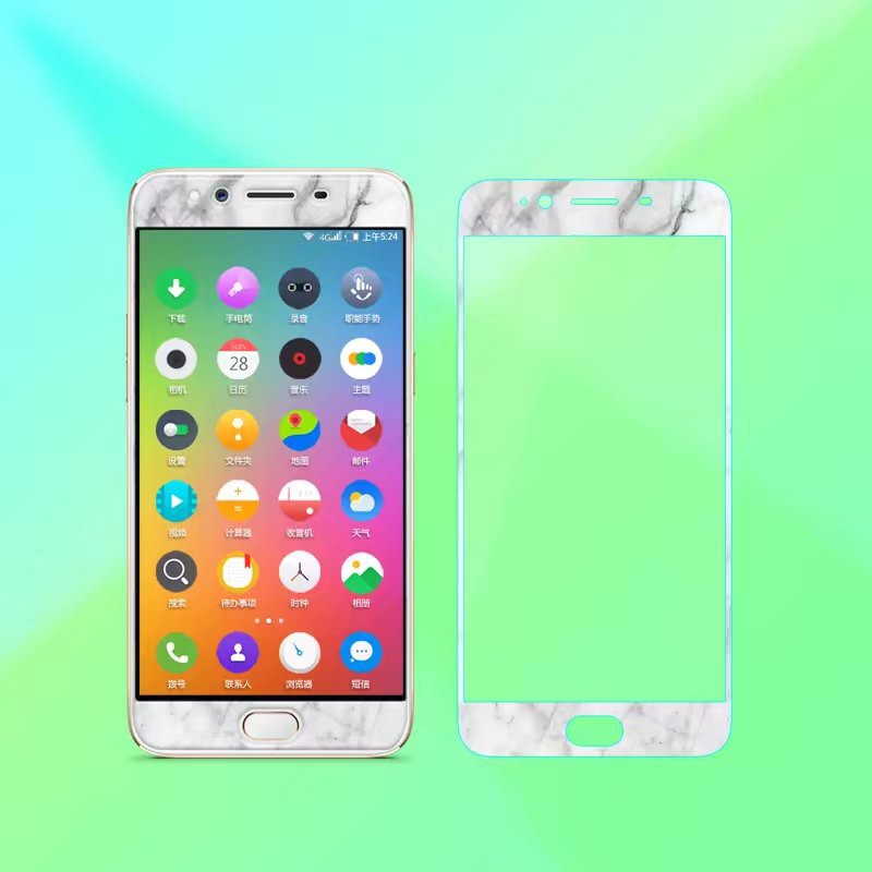 iphone12 11 Pro X XS XR MAX裂纹大理石玻璃貼i6 i7 i8 SE玻璃貼鋼化保護貼 不碎边