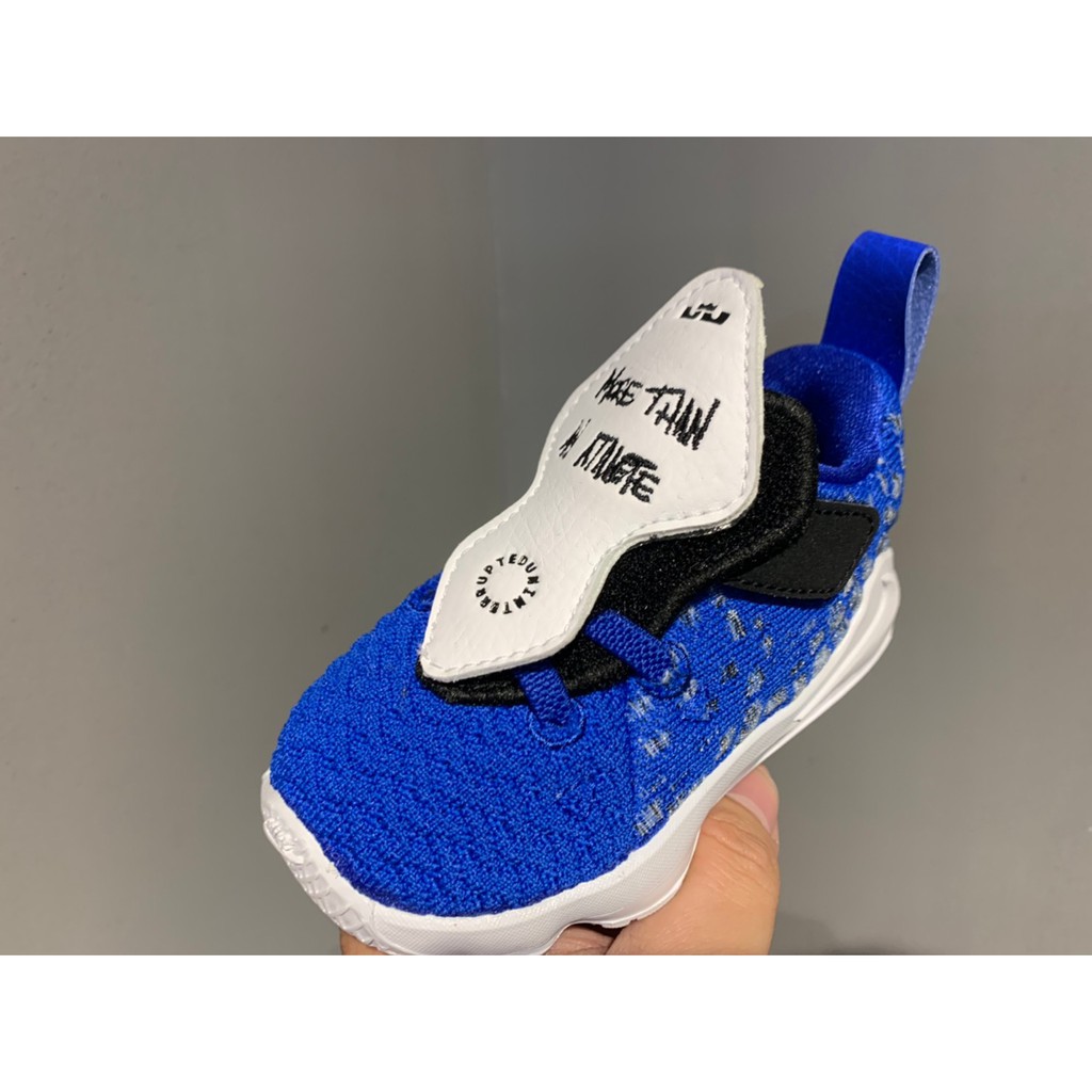 NIKE 籃球鞋 LeBron XVII MTAA 小童鞋 LBJ 運動鞋 跑步 籃球鞋 藍白 CT4139-400