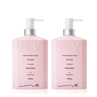 【澳洲Dr. V】專業級配方-純淨溫和沐浴乳 (2入組 750ml/瓶)