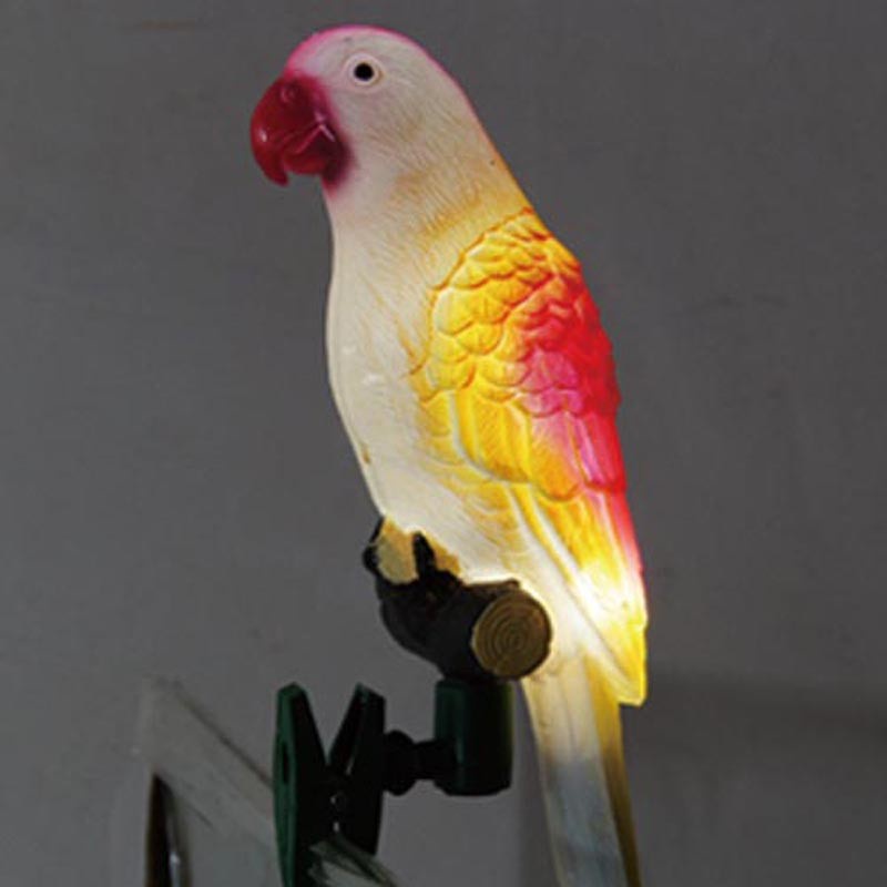 🇹🇼綠能陽光屋🇹🇼光控太陽能鸚鵡鳥燈戶外庭院裝飾景觀燈帶夾子易安裝A0236-4