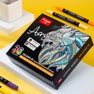 彩色雙尖丙烯酸油漆記號筆, 用於織物帆布, 藝術岩石繪畫, 制卡, 金屬和陶瓷, 玻璃