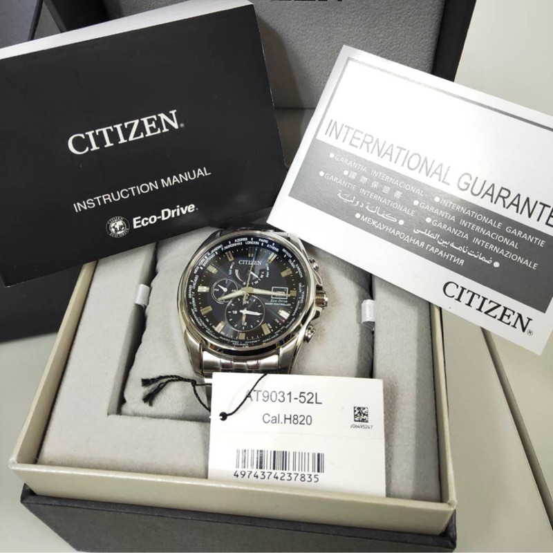 全新現貨 CITIZEN AT9031-52L 手錶 44mm 電波錶 光動能 藍色面盤 男錶