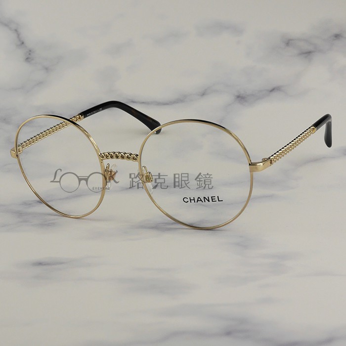 LOOK路克眼鏡】Chanel 香奈兒光學眼鏡金屬圓框附可拆鏈CH2186 395 