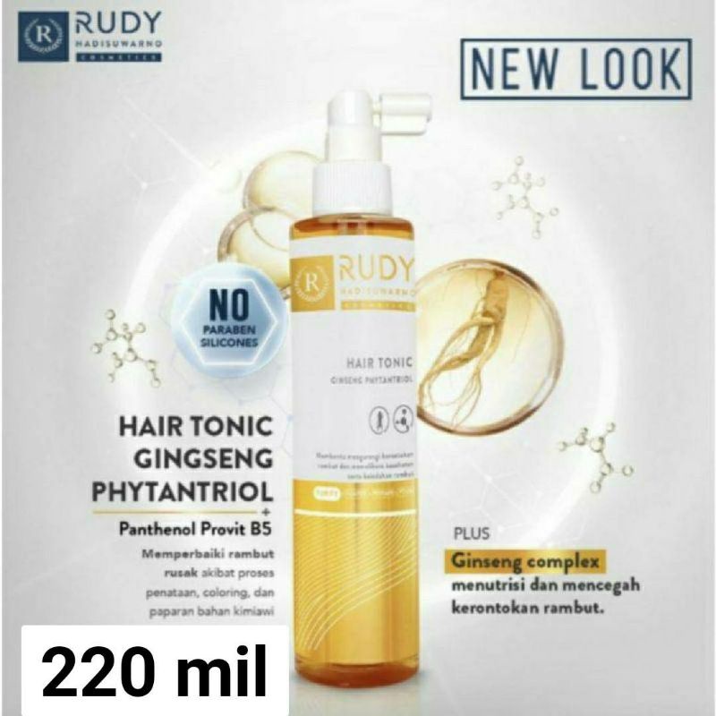 Rudy Hadisuwarno Hair Tonic Gingseng Phytantriol 220 ml new