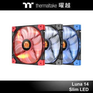 曜越 Luna Slim 14 薄型 LED 防震風扇 白色 紅色 藍色