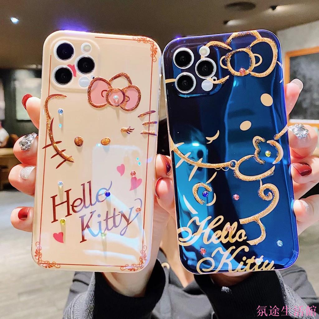 Hello Kitty 凱蒂貓 藍光 iPhone 14 手機殼 保護殼 適用14 13 12 11 XR XS X 8