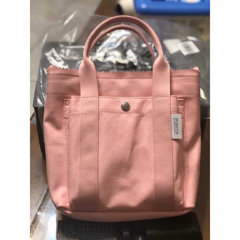 （限ou0012下單）全新 PORTER PUFF 托特包XS（杏花粉）