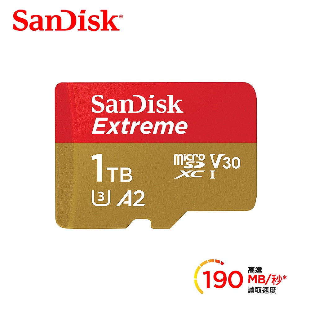 [全面升級]SanDisk Extreme microSDXC UHS-I V30 A2 1TB 記憶卡 公司貨