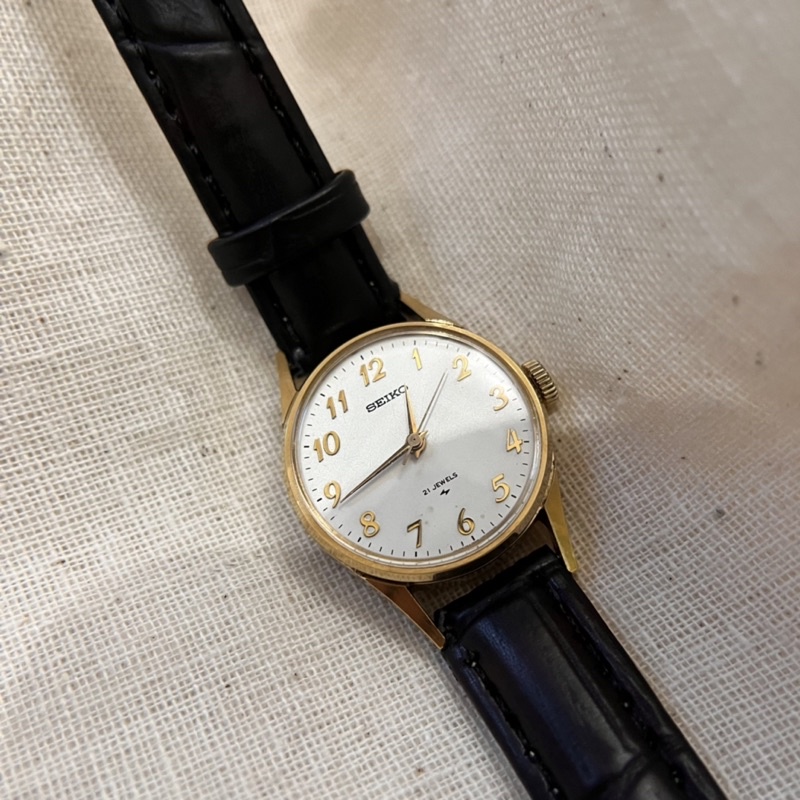 SEIKO 精工 古董錶 Vintage 白色錶面 三針 手上鍊機械錶