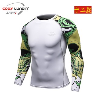 A01051 CODY 酷迪 骷膢袖 熱昇華數位印刷不掉色 長袖 緊身衣 壓縮衣 長袖T恤 機能布料 排汗速乾 焦點服飾