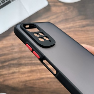 小米紅米 Note 11/紅米 Note 11 Pro 國際版硬磨砂矽膠邊相機保護套