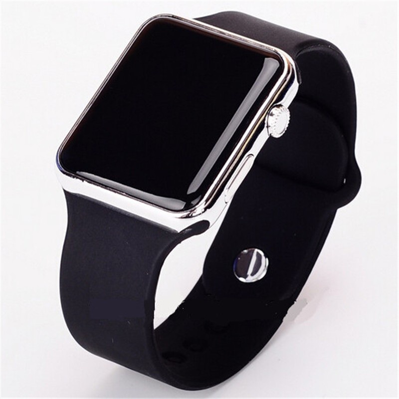 男生時尚矽膠錶帶LED運動矽膠手錶 品牌設計高品質電子腕錶