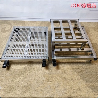不鏽鋼移動託盤 不銹鋼增高架 帶輪 花盆架 託盤架 底座架 辦公桌面鍵盤底座託支架 置物架 託底加高架