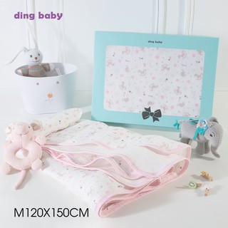 【ding baby】MIT台灣製 六層紗純棉四季被-歡樂粉 (M/L號) 台灣製造