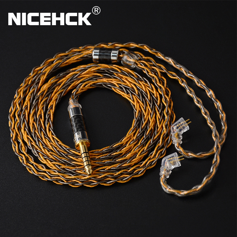 NICEHCK C8-1 8芯鍍銀銅混合耳機線 MMCX QDC 0.78 用於KZ TRN CCA NX7 Pro