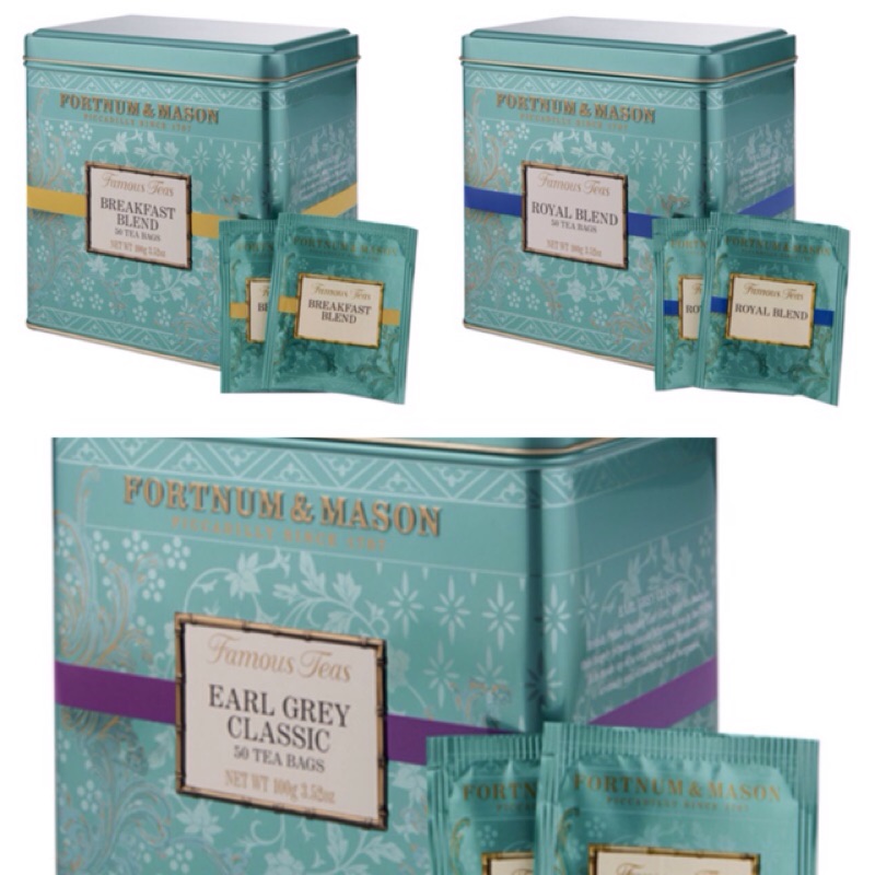 Fortnum Mason 英國百年品牌經典伯爵 皇家紅茶 早餐紅茶50入茶包鐵盒裝 蝦皮購物