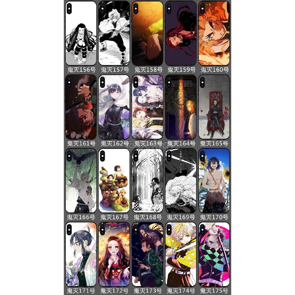 鬼滅之刃手機殼蘋果i8 I7 I11 Plus玻璃殼xs Max 魅族三星磨砂軟殼禰豆子周邊小米 蝦皮購物