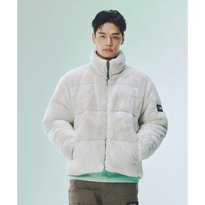 【吉米.tw】韓國代購 國家地理  雙面 雪色 軍綠 絨毛外套  NATIONAL GEOGRAPHIC D