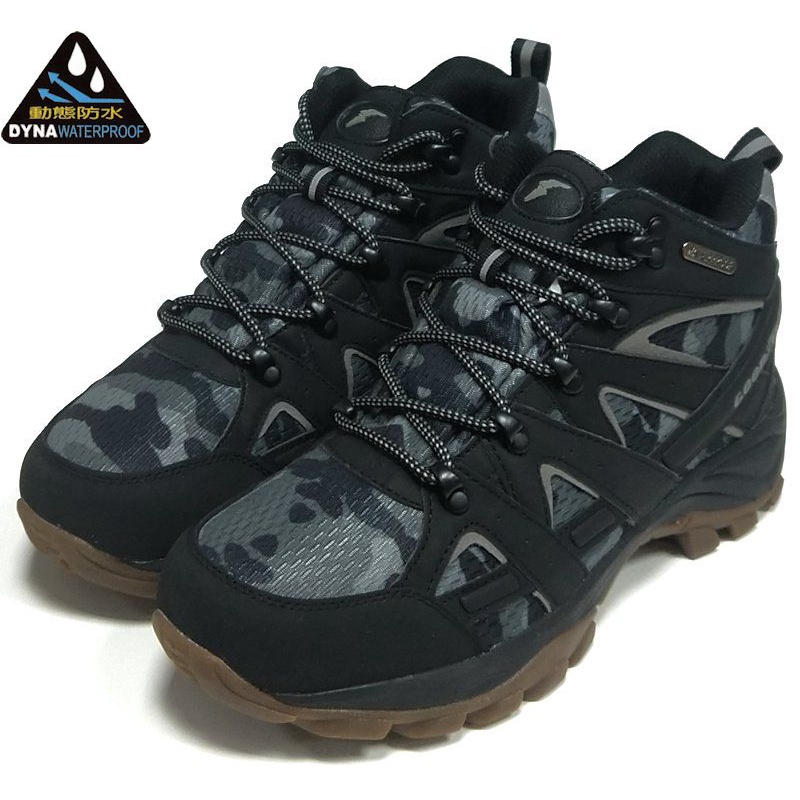 GOODYEAR 動態防水戶外鞋 水路行走郊山鞋 舒適鞋墊 迷彩圖裝 戰術系列 黑色GAMO03540