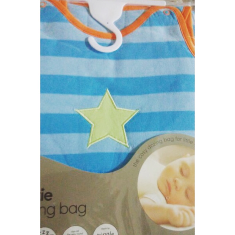 ❤Kazshop凱絲小舖❤冬天款~英國mothercare 藍色條紋星星款防踢被睡袋2.5 tog 6-18M(彌月禮)
