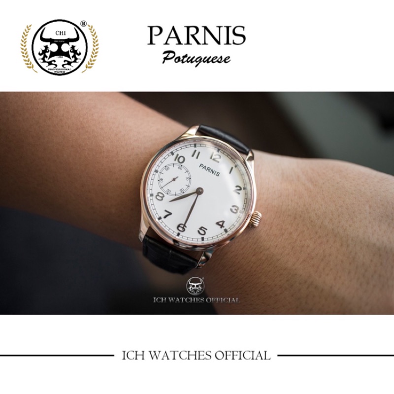 瑞士Parnis Portuguese葡萄牙系列機械錶-男錶女錶飛行錶正裝錶潛水錶父親節禮物情人節禮物生日禮