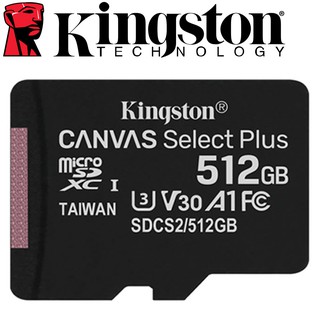 Kingston 金士頓 512GB microSDXC TF UHS-I U3 A1 記憶卡 SDCS2/512G