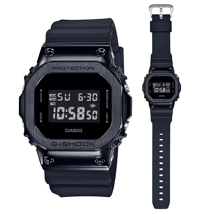 CASIO  GM-5600B-1 / G-SHOCK系列 (黑色)改裝專用不鏽鋼錶帶