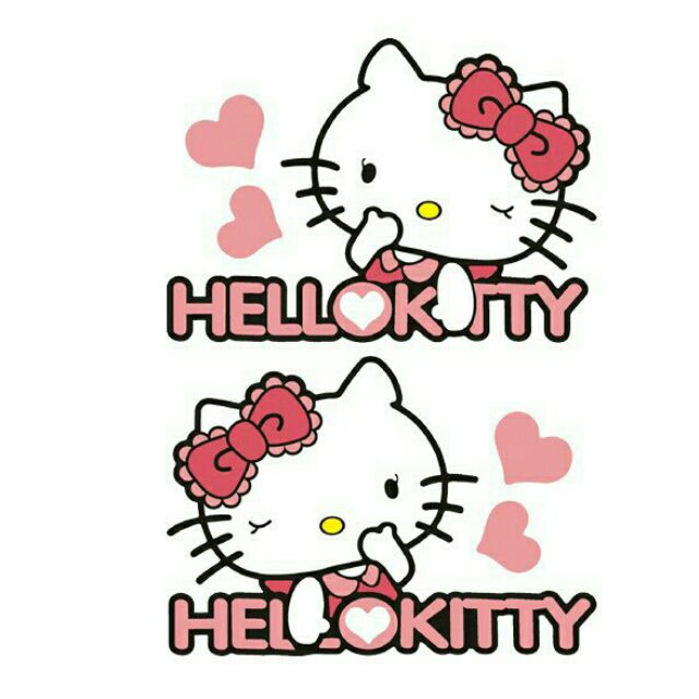 #汽車貼紙~Hello Kitty後視鏡貼紙