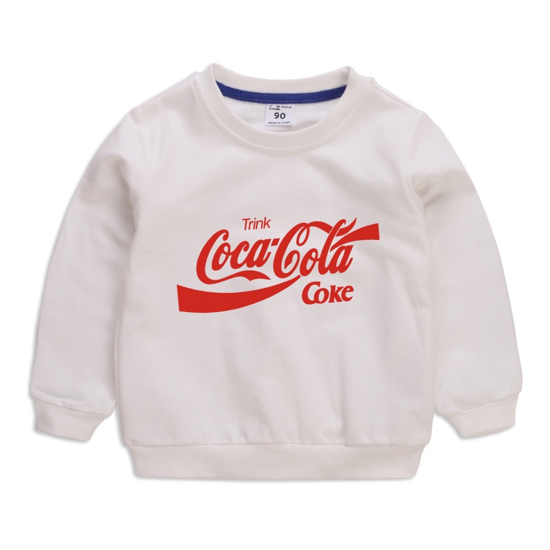 現貨 秋天款優質面料兒童長袖可樂coca Colo卡通純棉衛衣 可以批發 蝦皮購物