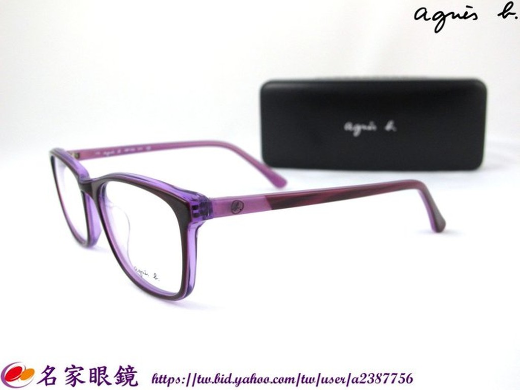 ♥名家眼鏡♥ agnes b. 簡約跳色設計亞洲版紫色光學膠框 ※歡迎詢價※ ABP-246  X14  【台南成大店】