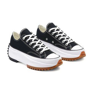 converse 男女款低筒厚底 帆布鞋-168816c 厚底 增高 run star hike -黑色