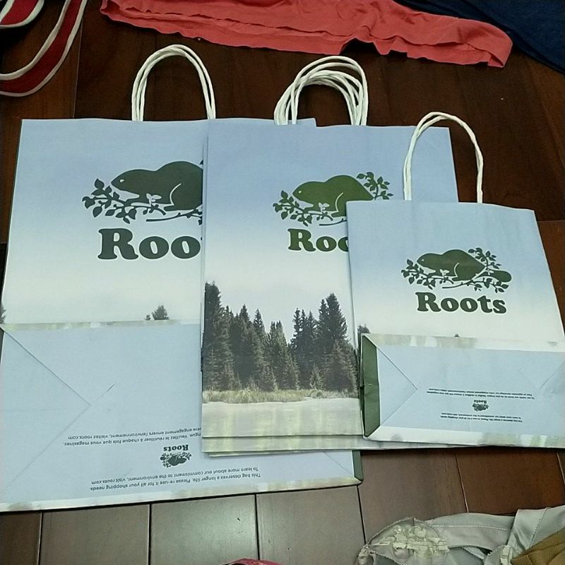 Roots 全新紙袋 大