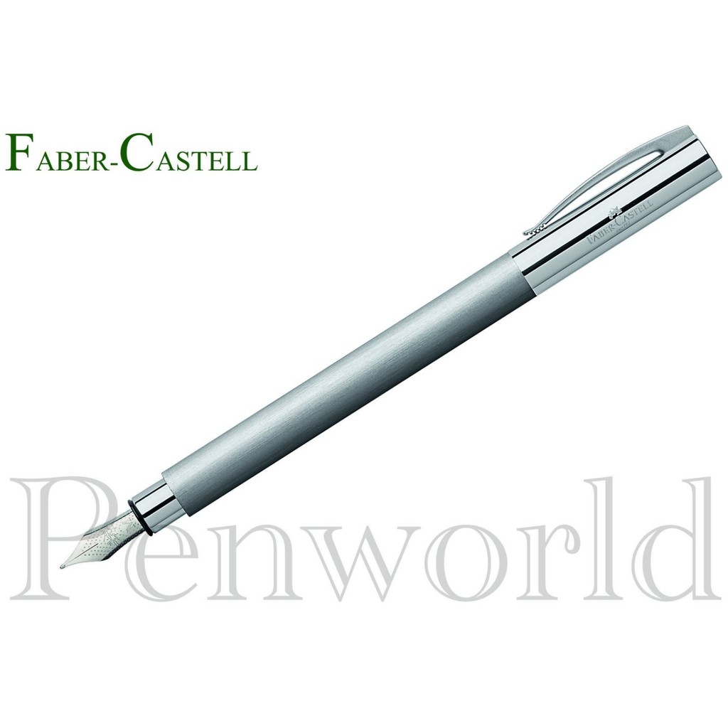 【Penworld】德國製 Faber-Castell輝柏 成吉思汗銀絲不銹鋼筆 148392EF/148391F