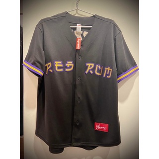 supreme red rum baseball jersey 黑色
