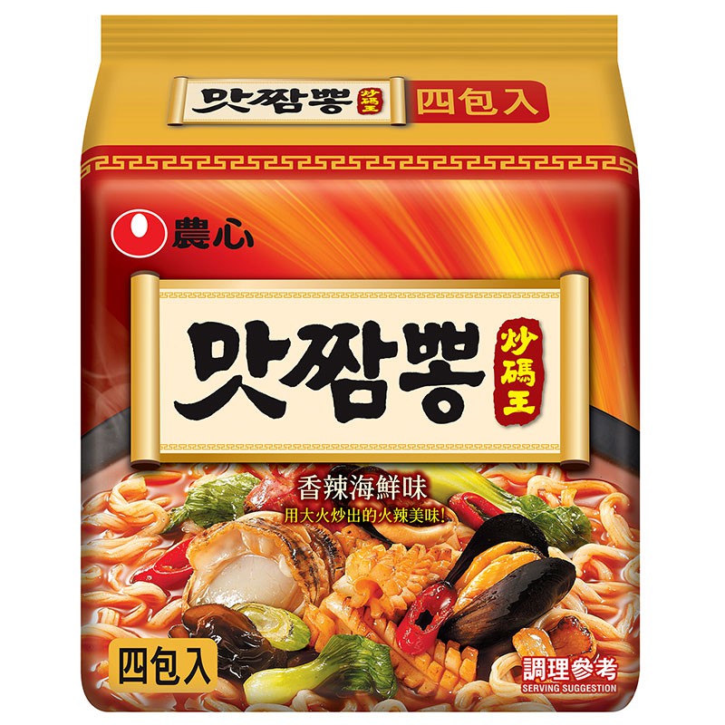 【蝦皮特選】韓國農心 炒碼麵(4入/袋) 韓國泡麵