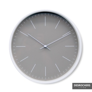 Desrochers｜SHIRO靜音壁鐘 30cm 北歐灰感白線條靜音時鐘 壁鐘 數字 台灣製造