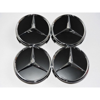 【B&M精品】 Mercedes Benz 賓士 原廠 輪圈 中心蓋 鋁圈蓋 黑色C E S SLK CLS SL