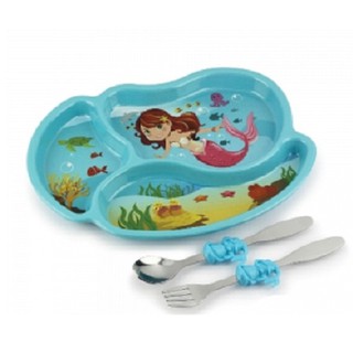 【DJ媽咪】美國KIDS FUNWARES 兒童 餐具 餐盤組 小美人魚