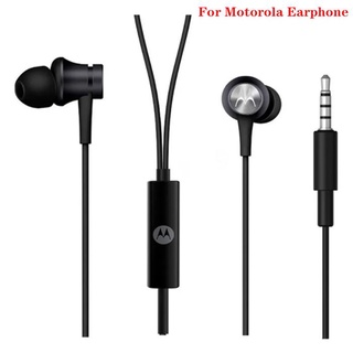 MOTOROLA 適用於摩托羅拉有線耳機超舒適耳塞式耳機官方 3.5 毫米插孔低音耳機帶麥克風