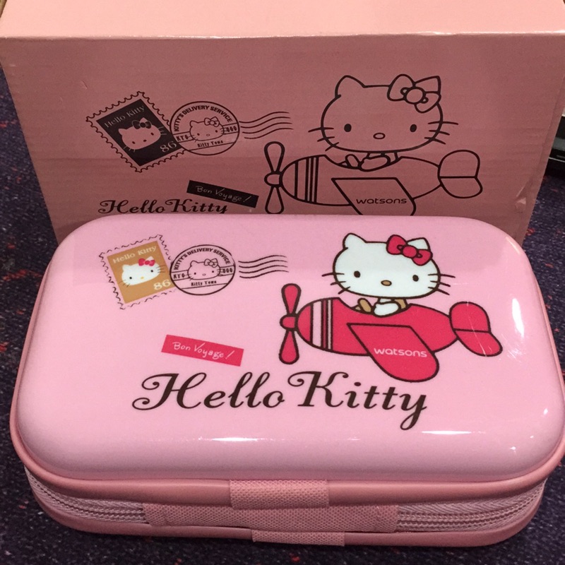 屈臣氏*Hello Kitty美麗過夜包/硬殼旅行化妝包