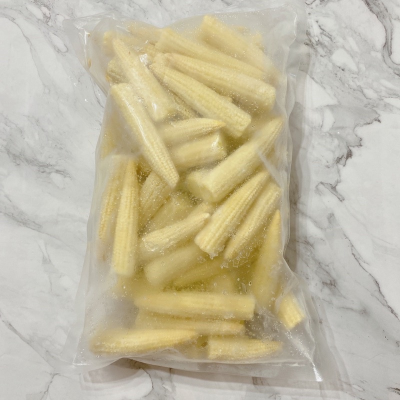 低GI 冷凍 熟整條玉米筍 1kg 蒸/炒/烤/氣炸 快速上桌